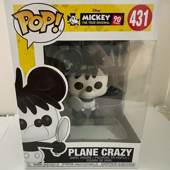 Funko Pop Mickey Plane Crazy Vinyl Figure NWT - Picture 1 of 2